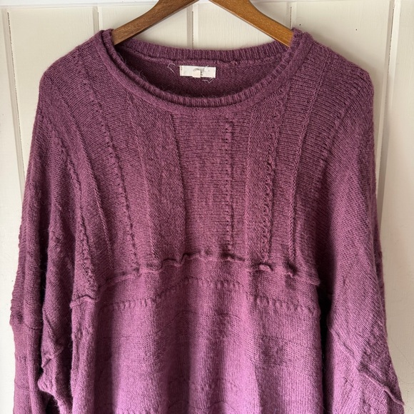 Women’s Easel Deep Purple Knit Sweater, Size 3X - Picture 2 of 8